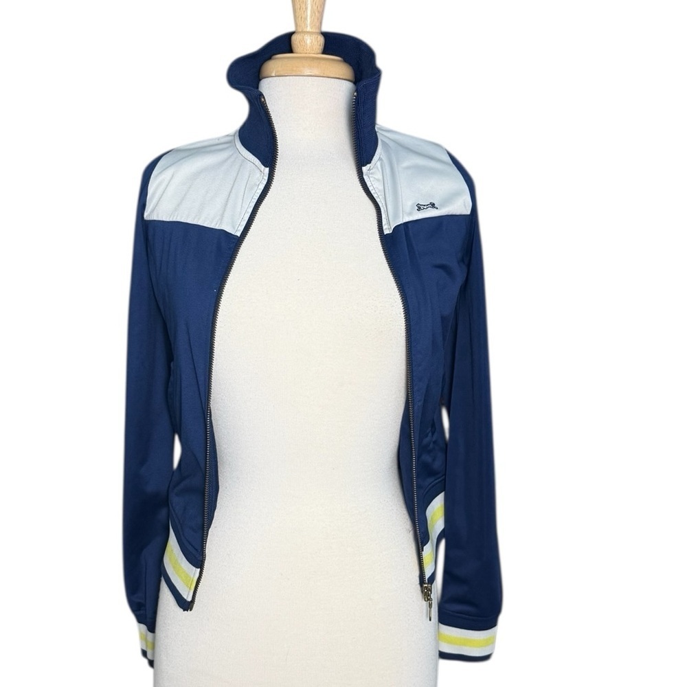 Vintage Le Tigre Navy and White Bomber Jacket Size Small